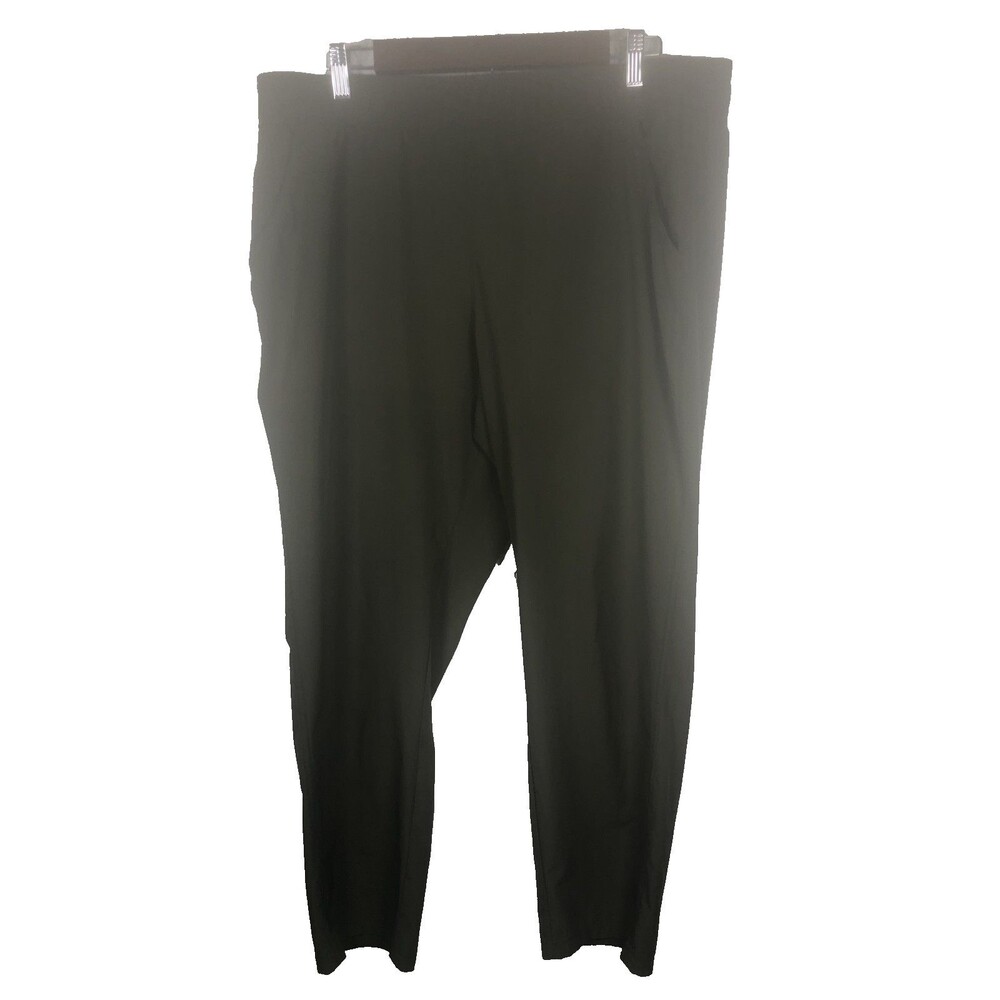 Eddie Bauer Olive green Straight Leg Travel Outdoor Cropped Pant Womens Size XL